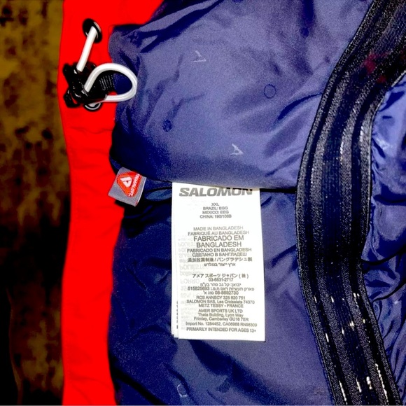 Salomon BRILLIANT-PERFORMANCEJACKET “FIERY RED”20,000mm rain proof PRIMOLOFT PRO - Picture 7 of 16